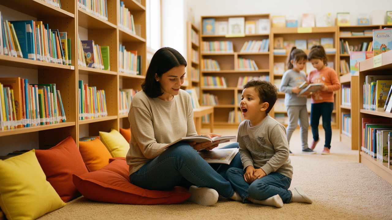 Bimbi in biblioteca